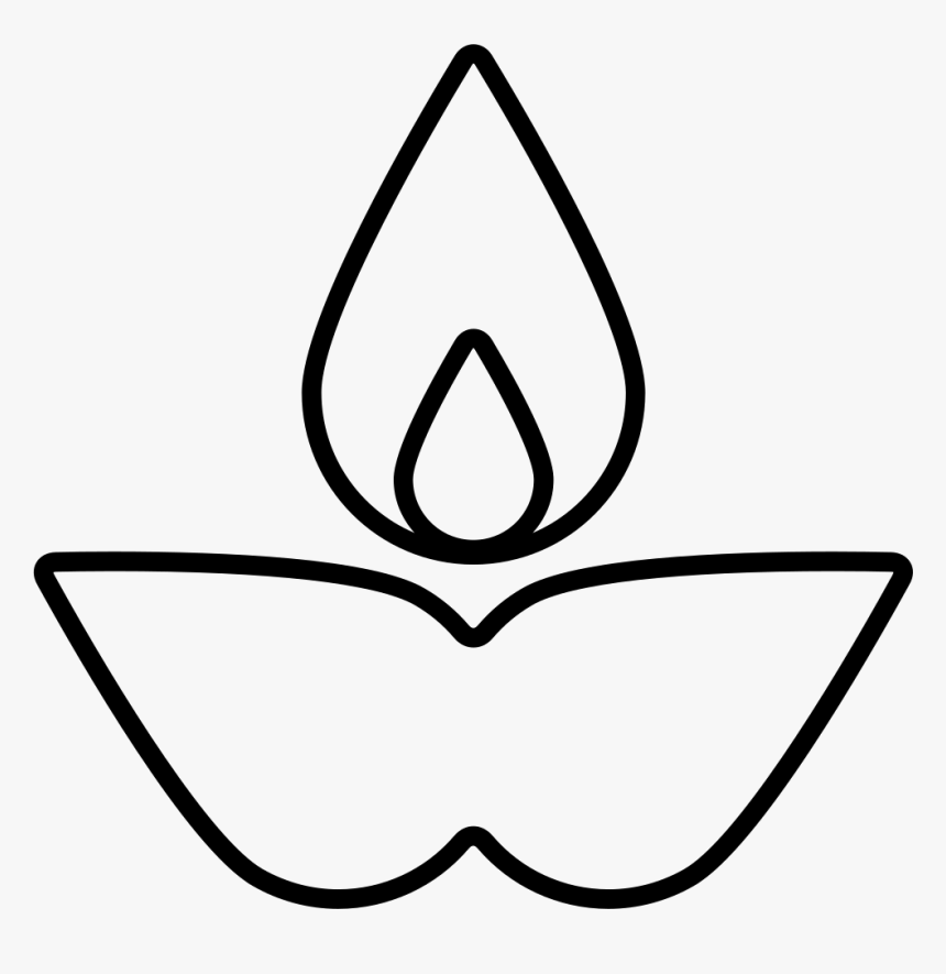 Flower With Two Petals Line Art, HD Png Download , Transparent Png