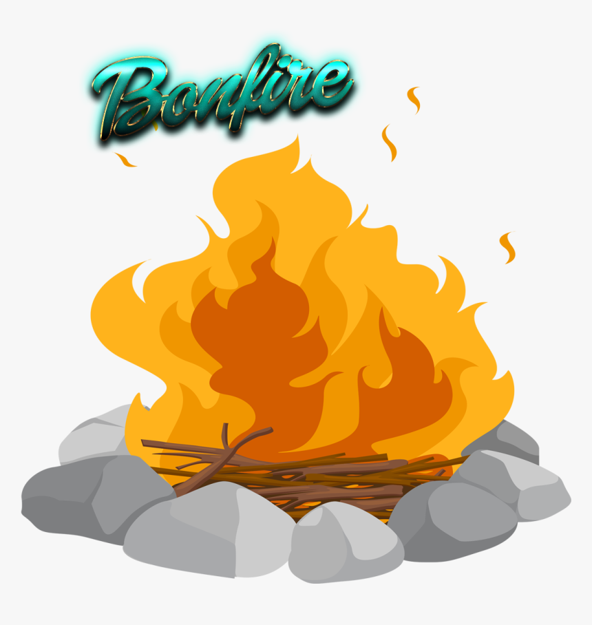 Bonfire Cartoon , Png Download - Cartoon Campfire Png, Transparent Png