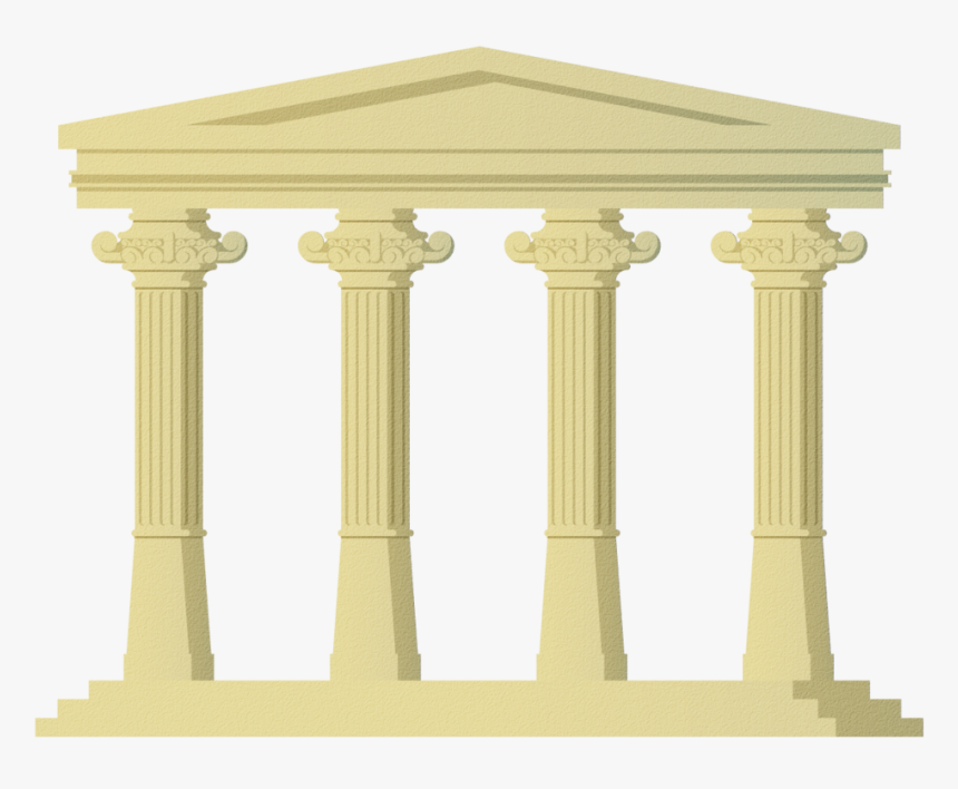Roman-temple - Four Pillars Png, Transparent Png