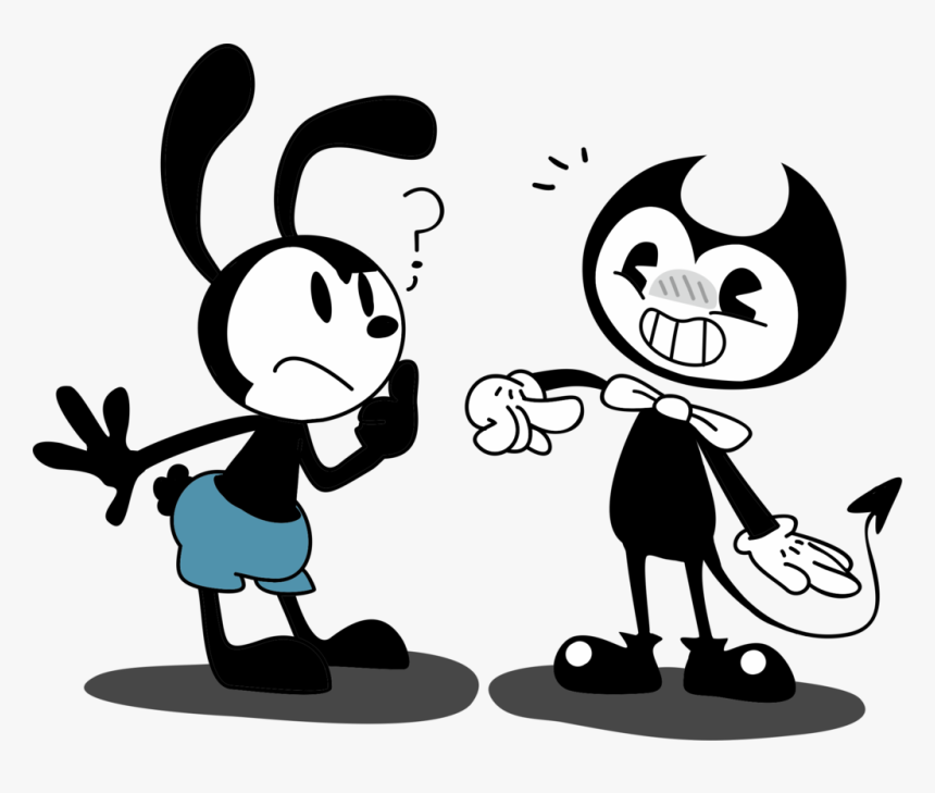 Go To Image - Mickey Oswald And Bendy, HD Png Download