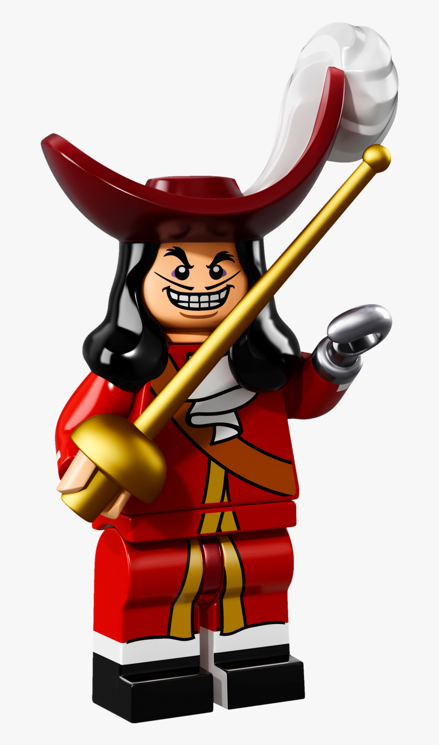 71012-hook - Lego Disney Villains Minifigures, HD Png Download