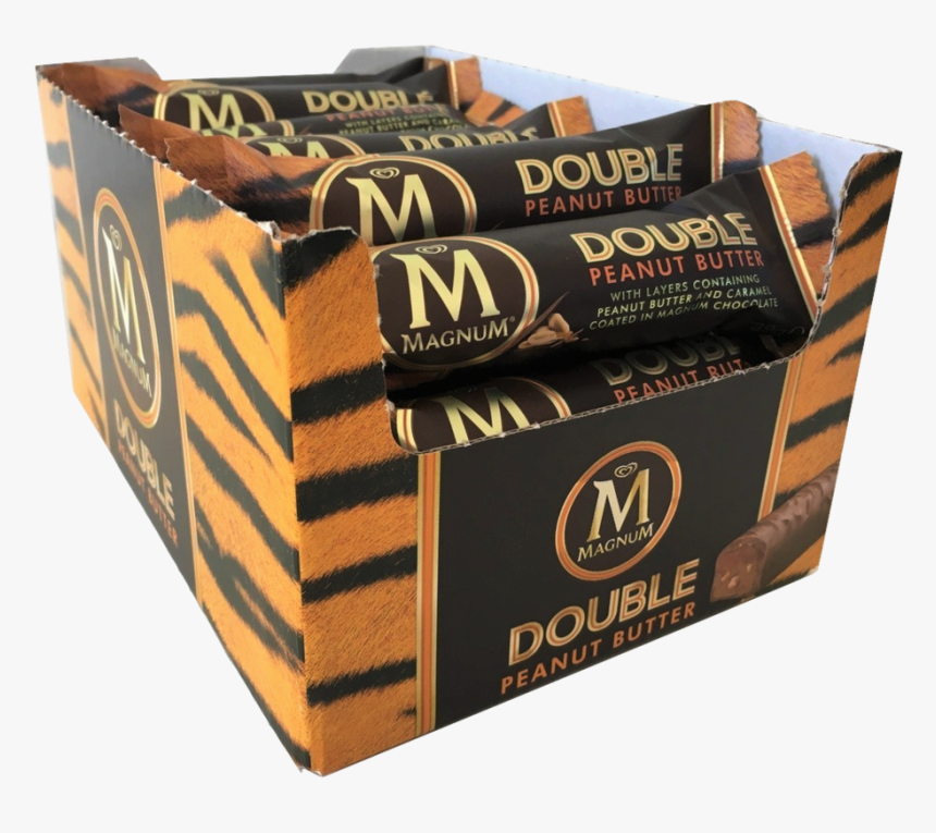 Magnum Double Peanut Butter Bar Box - Carton, HD Png Download