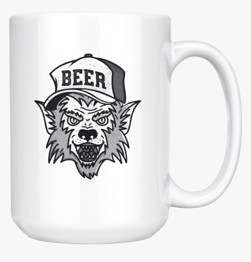 Werewolf Beer Hat 15oz Mug Drinkware - Mug, HD Png Download