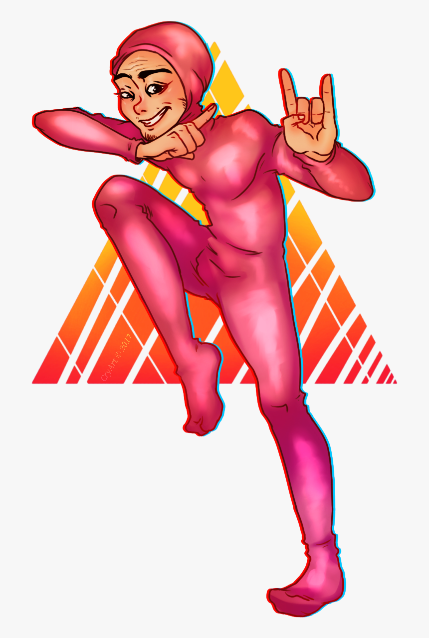 Pink Guy - Cartoon, HD Png Download