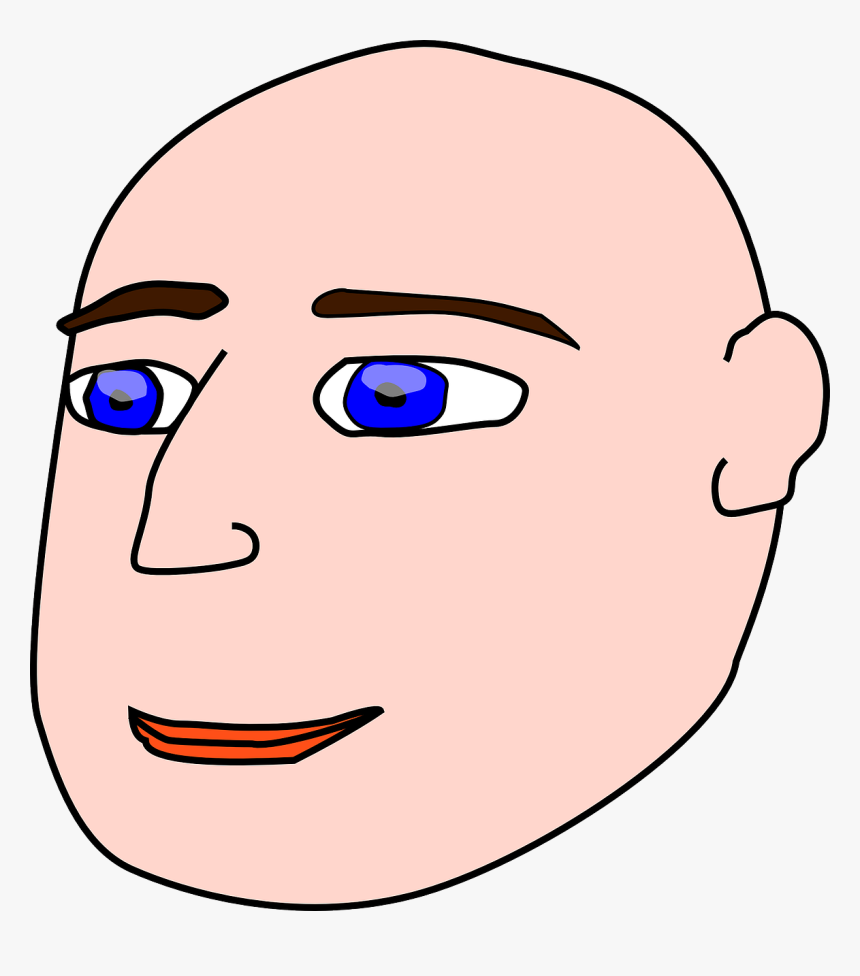 Head Man Guy Free Picture - Bald Clipart, HD Png Download