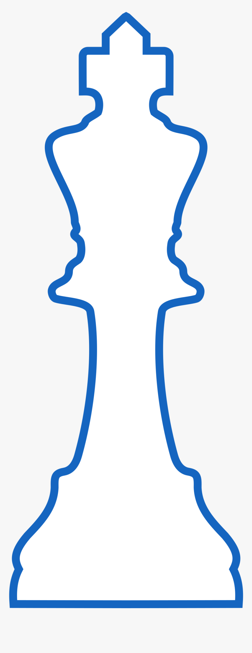 White Silhouette Staunton Chess Piece King / Rey Clip - Illustration, HD Png Download