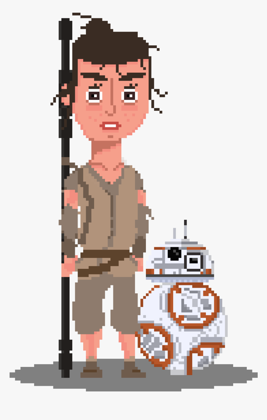 Rey And Bb8 - Cartoon, HD Png Download