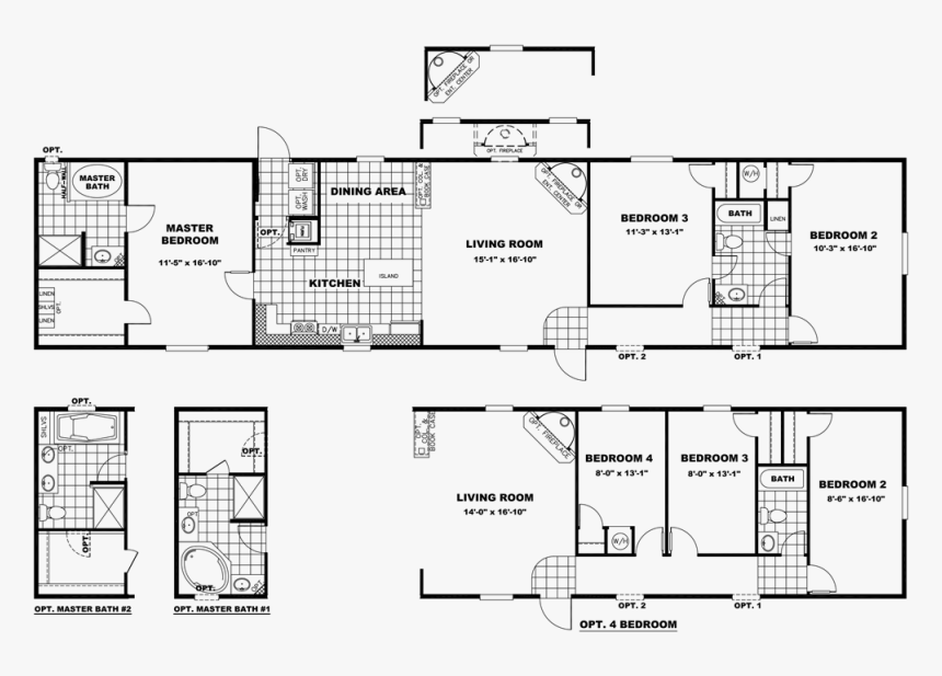 The The Bigfoot Floor Plan - Clayton Homes Xtreme Floor Plans, HD Png Download