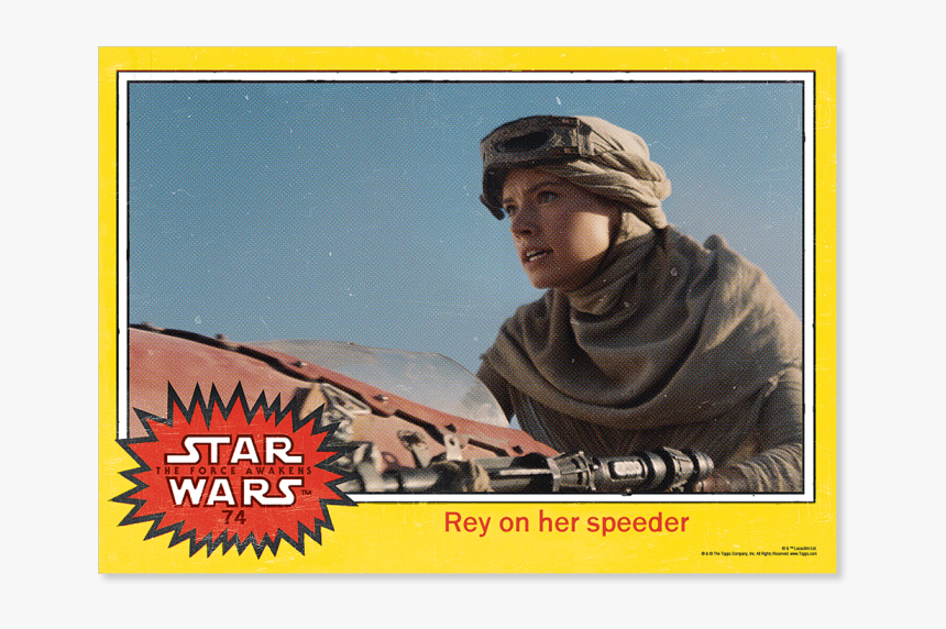 Rey Force Awakens Trailer Poster - Rey And Luke Trading Cards, HD Png Download