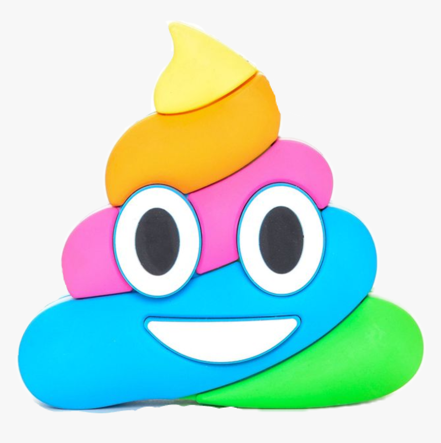 Pile Of Poo Emoji Feces Rainbow Smile - Rainbow Poop Emoji Png, Transparent Png