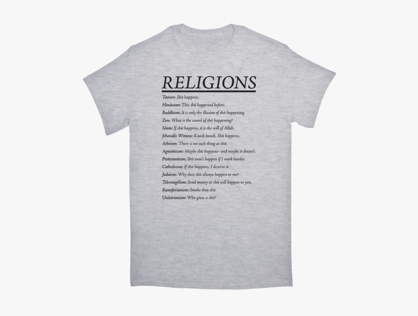 Religions Tshirt - Religions Of The World T, HD Png Download