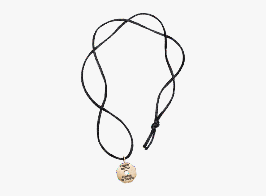 Bullet Octagon Tag Pendant On Black Satin Necklace - Necklace, HD Png Download