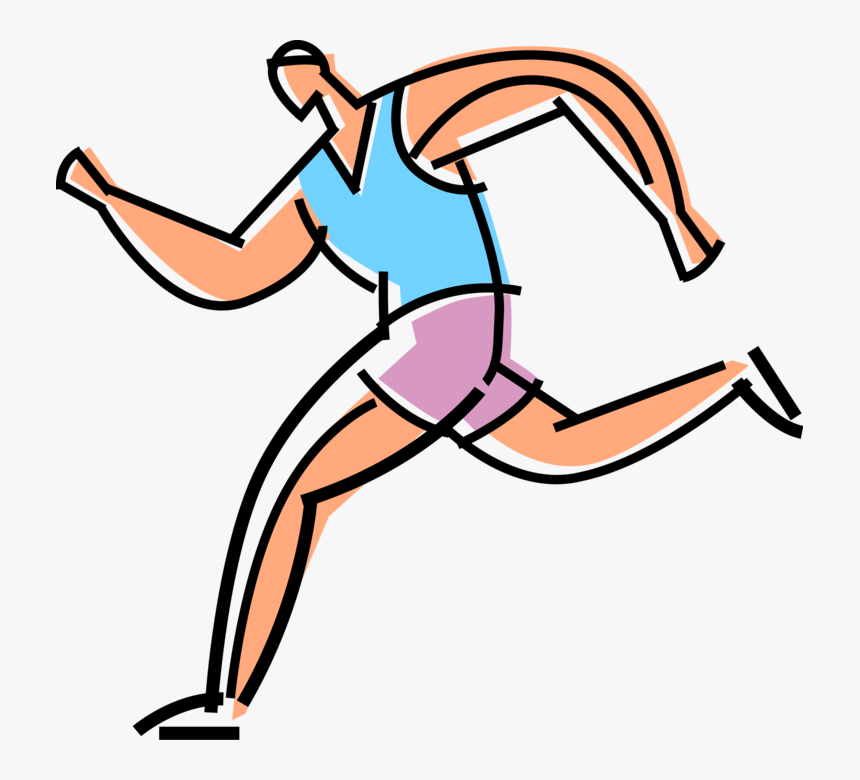 Transparent Free Clipart Of Runners - Athlete Vector Png, Png Download