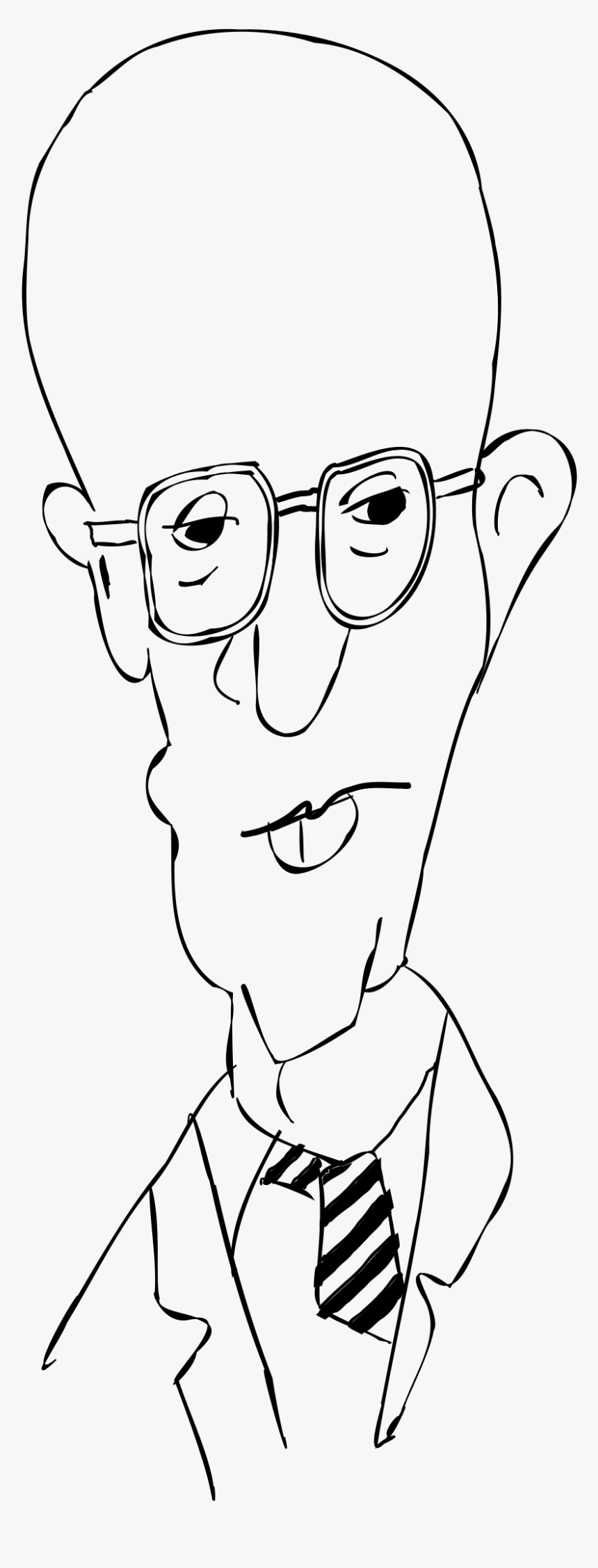 Remix Of Woody Allen Caricature Outline Clip Arts - Caricature Outlines, HD Png Download