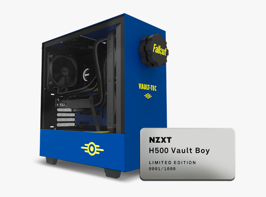 Large D6f1c4c119f3869e - Nzxt H500 Vault Boy, HD Png Download