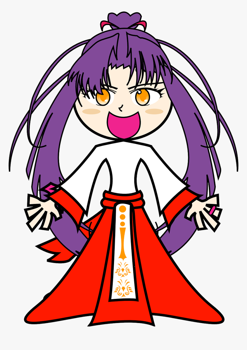 Anime, Girl, People, Woman, Asian, Japanese, Geisha - Purple Girl Clipart, HD Png Download