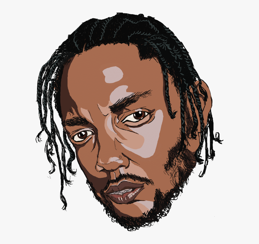 Kendrick Lamar Stylised Portrait - Kendrick Lamar Drawing Png, Transparent Png