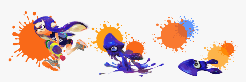 From Squid To Kid And Back Inklings Can Transform At - Inkling Turning Into A Squid, HD Png Download
