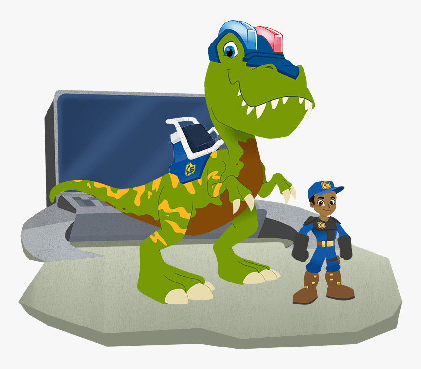 T Rex Dinosaurs Png Pluspng - Chomp Squad Troopersaurus, Transparent Png