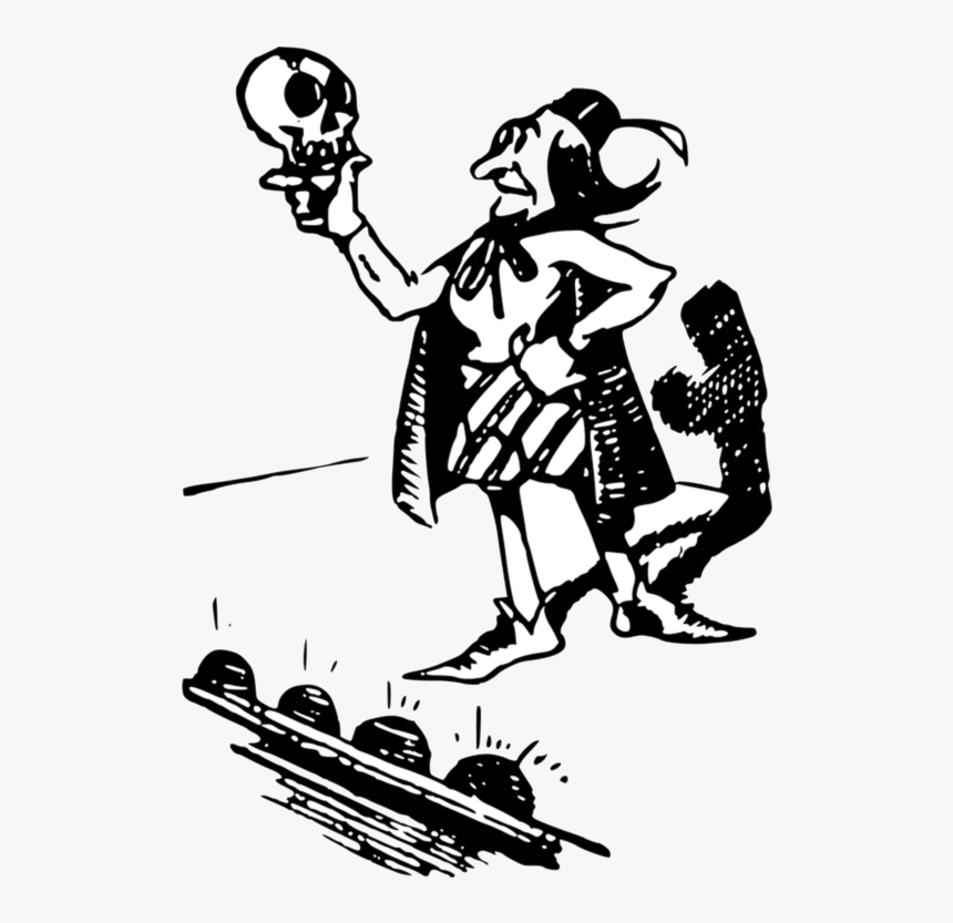 Stage Lights Computer Icons Lighting Black And White - Hamlet Skull Clip Art, HD Png Download