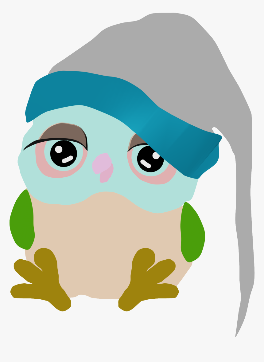 Clip Cartoon Owls Night Sleep Png Clipartly - Sleeping Owl Png, Transparent Png