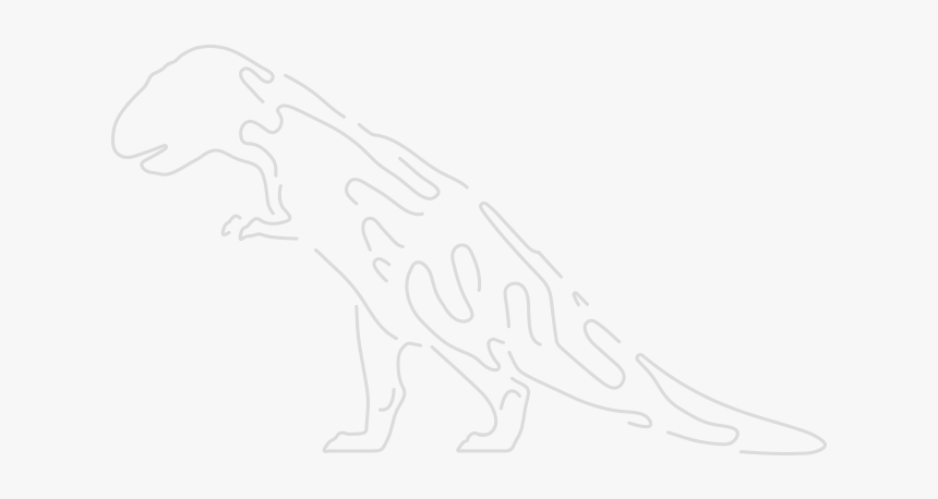Trex - Line Art, HD Png Download