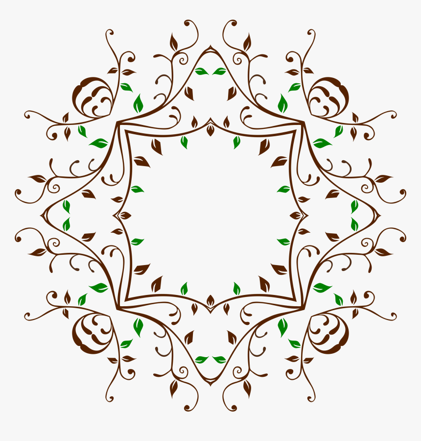 Leafy Vine Frame, HD Png Download