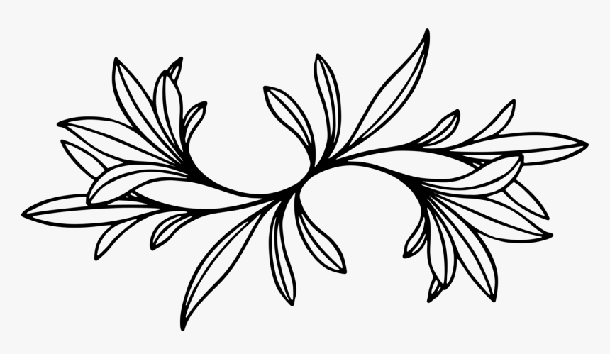 Symmetry,monochrome Photography,petal - Design Leaves Clip Art, HD Png Download