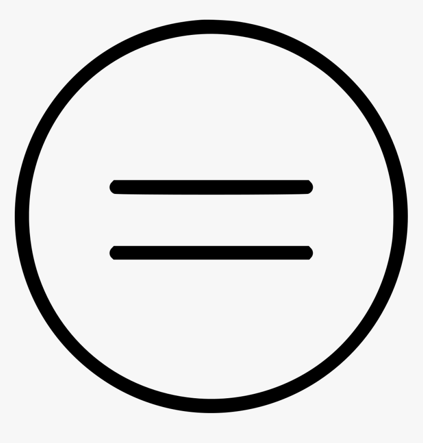 Circle Shape Equal Sign Symbol - Circle, HD Png Download