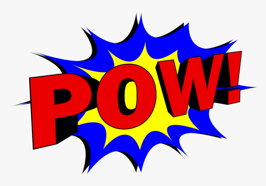 Zap, Comic, Comic Book, Fight, Explosion, Expletive - Comic Book Pow Transparent, HD Png Download