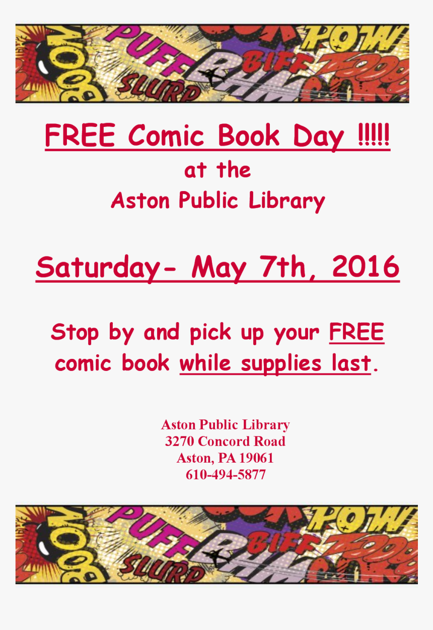 Comic Book Day - Comic, HD Png Download