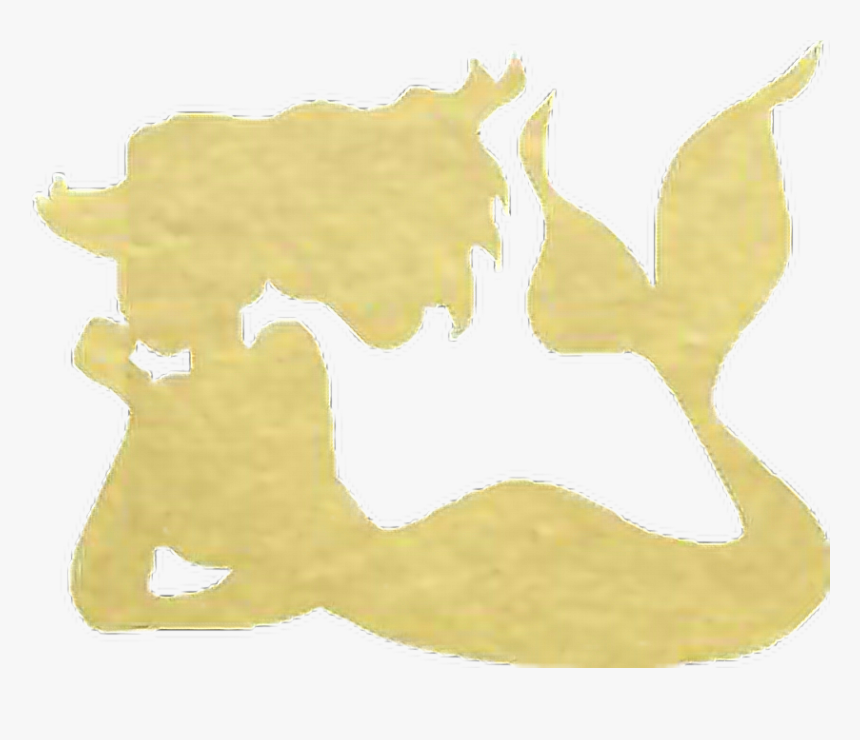 #mermaid #goldfoil#silhouette #mermaidlife #sticker - Map, HD Png Download