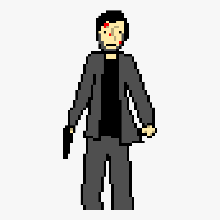 John Wick Pixel Art, HD Png Download