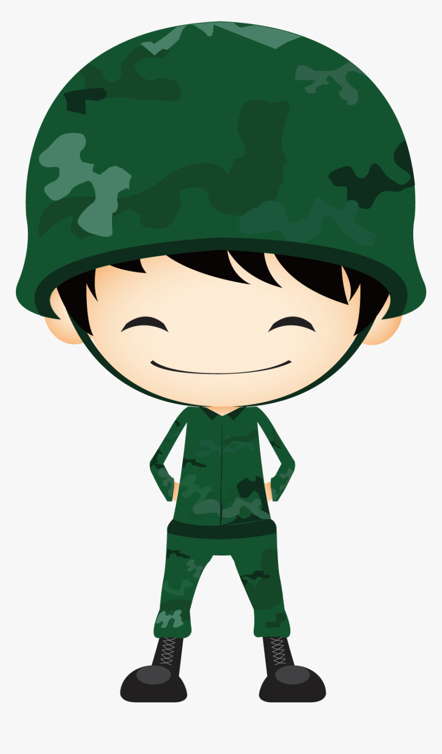 Army Clip Art Cute - Cute Soldier Clipart, HD Png Download