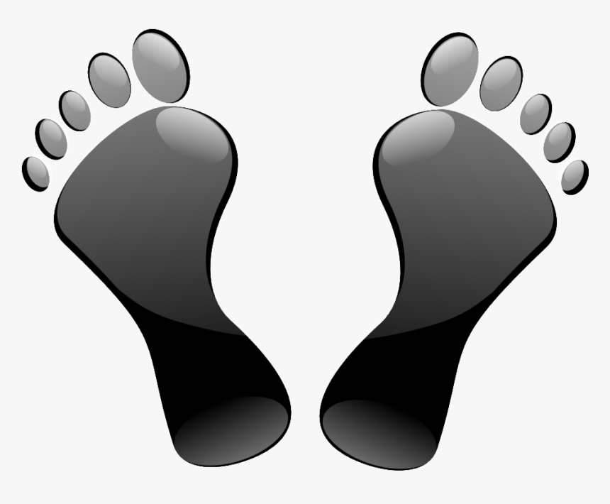 Transparent Walking Clip Art - Black Foot, HD Png Download