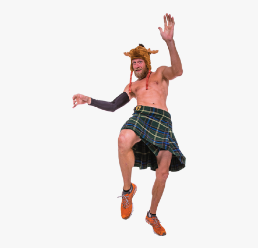 Man In Kilt Running, HD Png Download