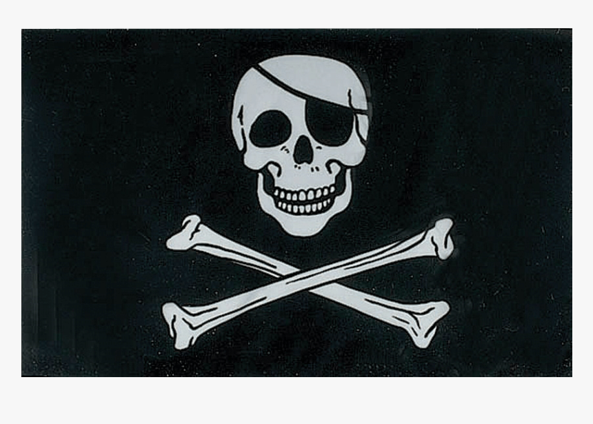 Eyepatch Jolly Roger - Pirate Skull And Cross Bones Flag, HD Png Download