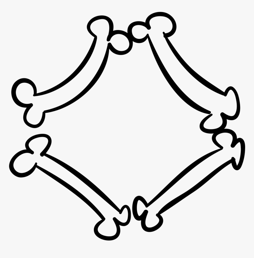 Halloween Rhomb Or Diamond Of Bones Outline - Portable Network Graphics, HD Png Download