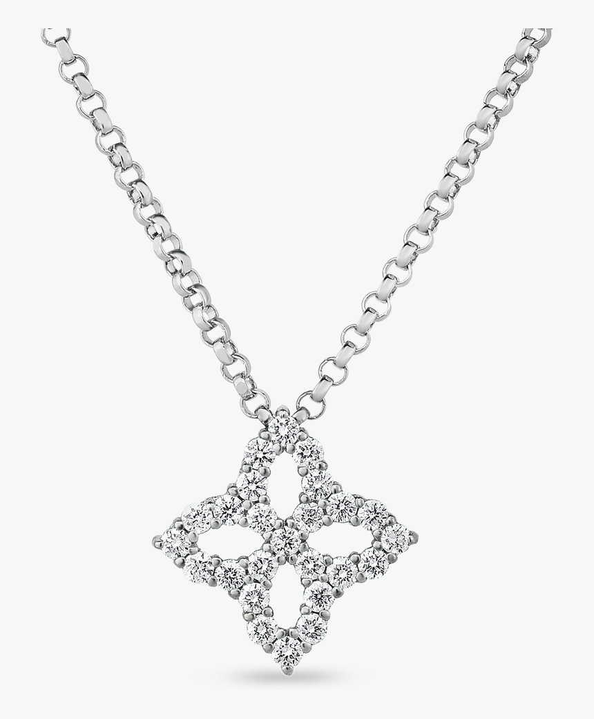 Roberto Coin Princess Flower Outline Pendant 

 
 Data - Necklace, HD Png Download