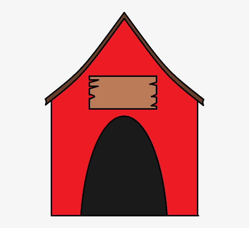 Stick House Clipart - Red Cartoon Dog House, HD Png Download