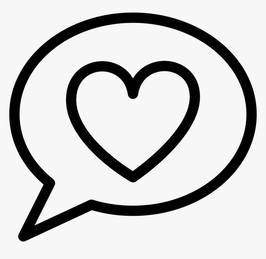 Bubble Love Streamline Talk Comments - Heart Speech Bubble Transparent, HD Png Download