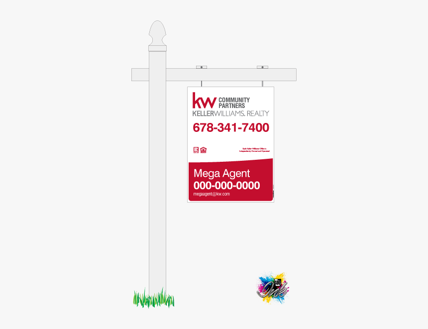 Keller Williams Community Partners Post & Arm Sign - Keller Williams Realty, HD Png Download