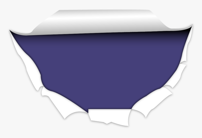 Clip Black And White Library Paper Brand Angle Tear - Blue Paper Hole Transparent, HD Png Download