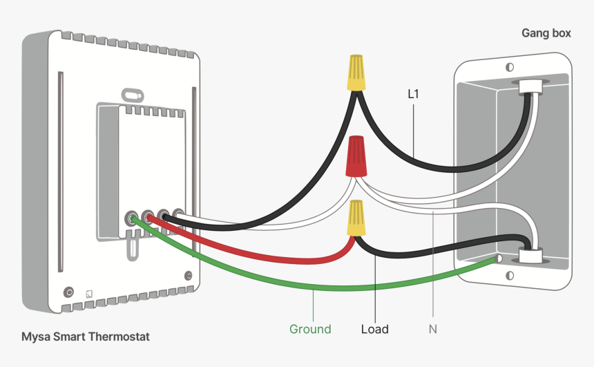 Does The Mysa Thermostat Installation Diagram, HD Png Download