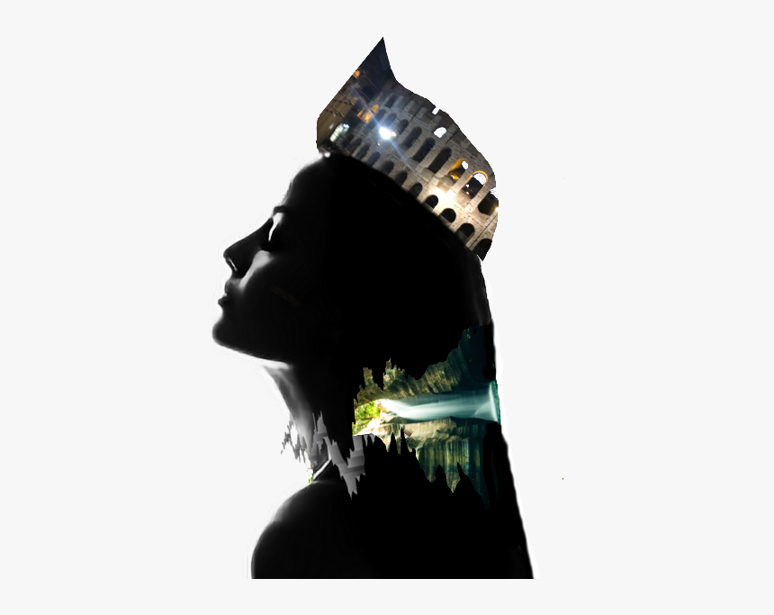 #woman #coliseum #crown #silhouette #editedbyme #freetoedit - Shoot Rifle, HD Png Download