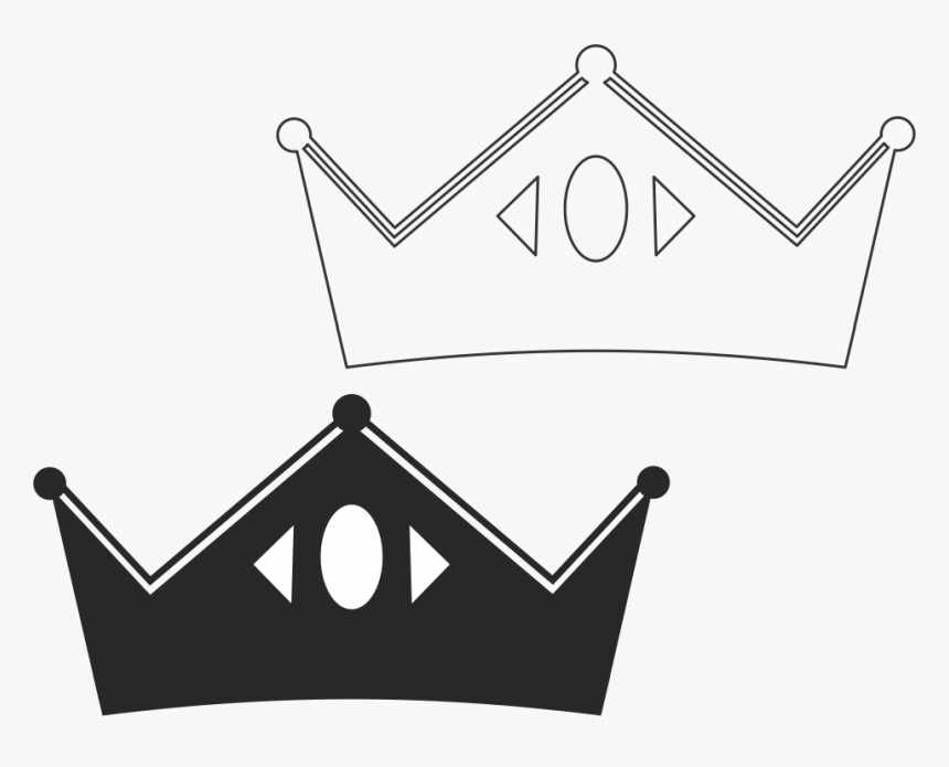 Crown Silhouette Logo - Molde Coroa De Feltro, HD Png Download