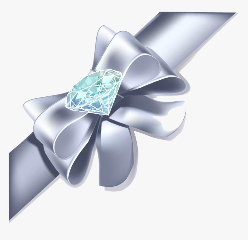 #mq #silver #bows #bow #ribbons #ribbon #diamond - Birthday Balloon And Ribbon, HD Png Download