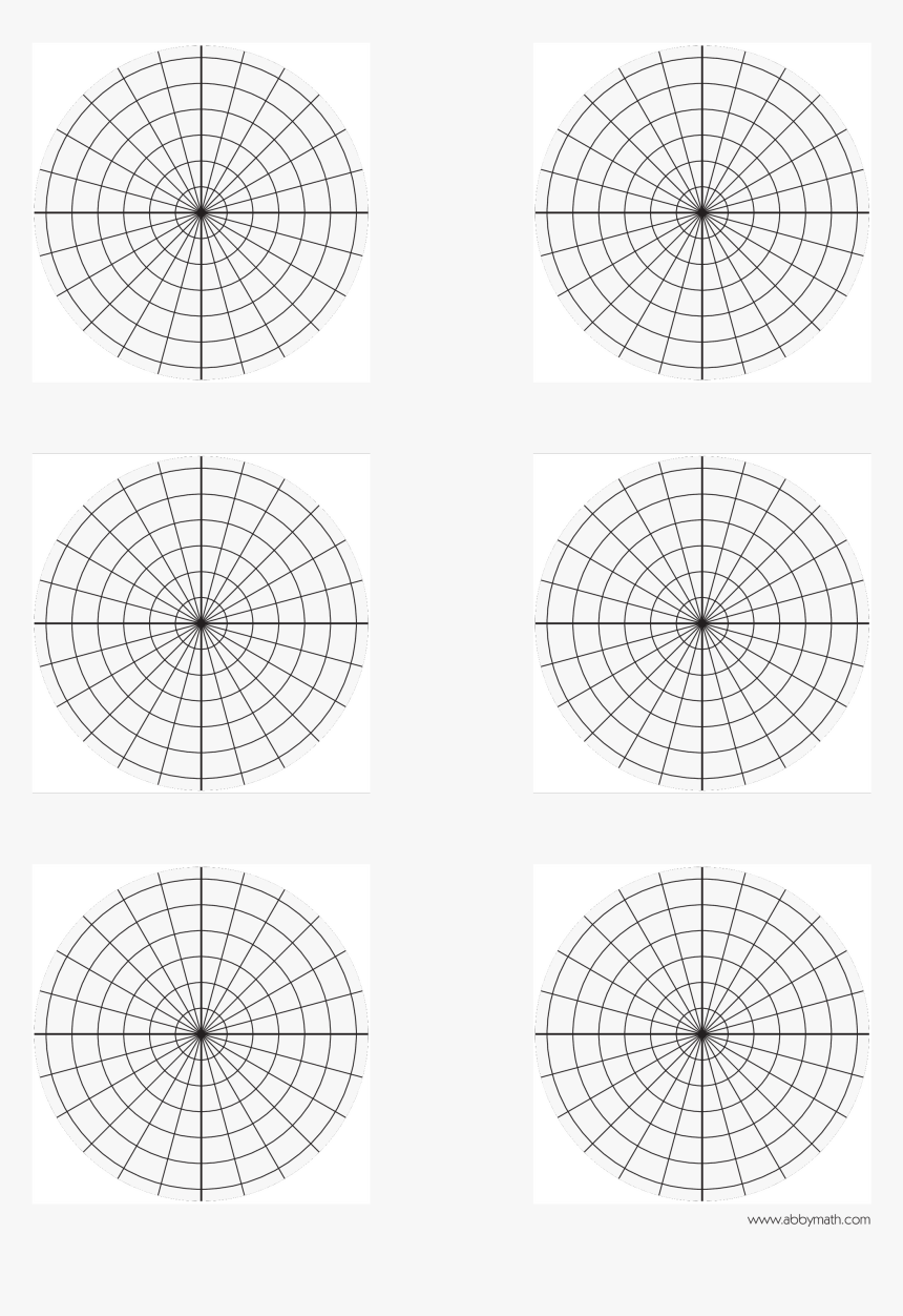 Polar Plane Graph Paper Main Image - Circle, HD Png Download