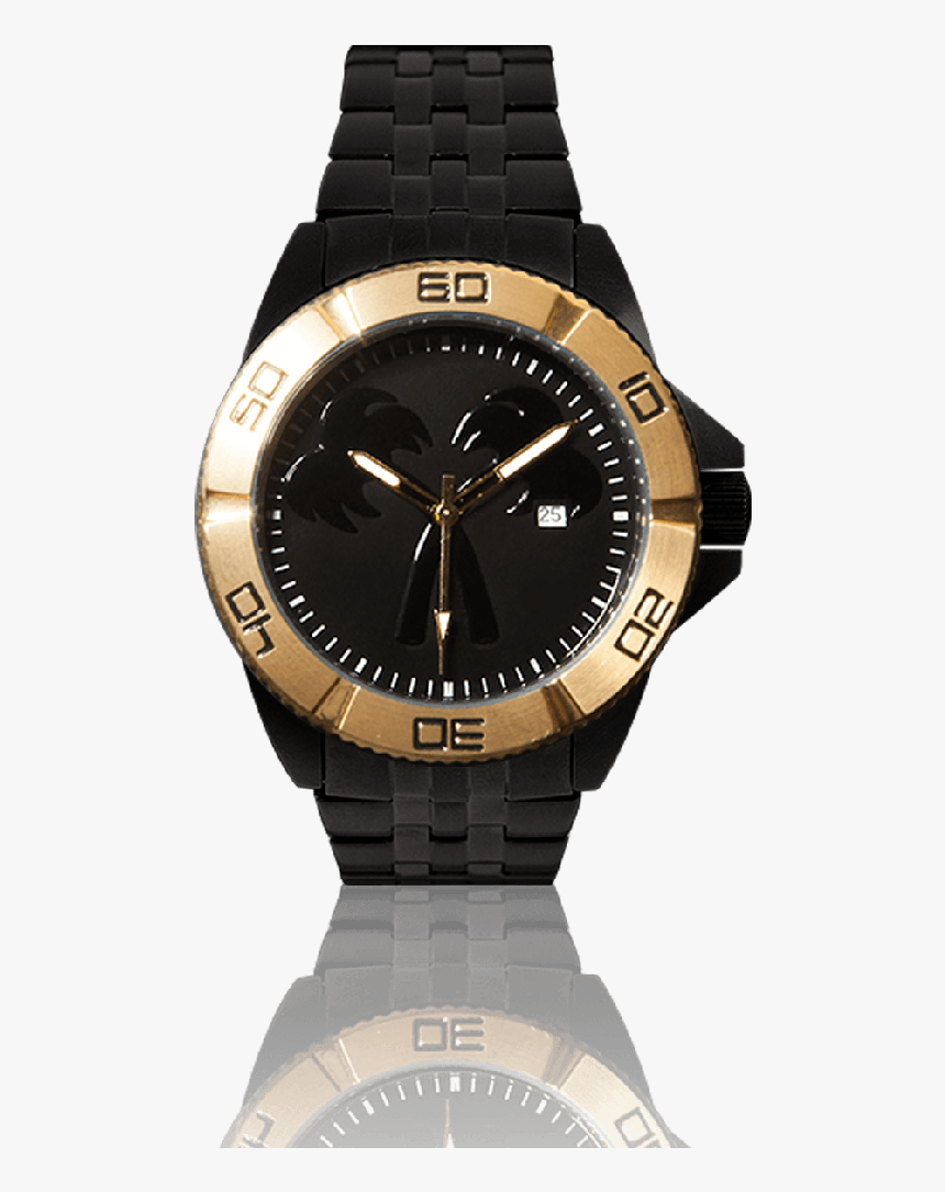 Gold Dust Black Timepiece Main, HD Png Download