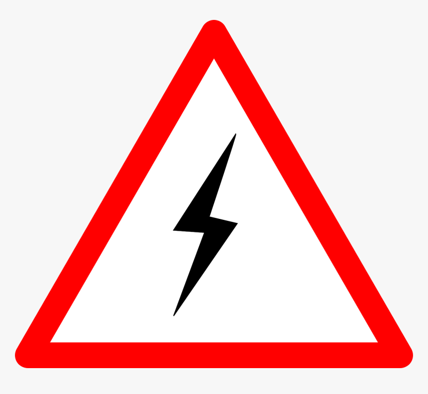 Danger Symbol Colouring Pages - Danger Electricity Clipart, HD Png Download